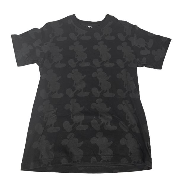 A Black Uniqlo Mickey Mouse T-Shirt.