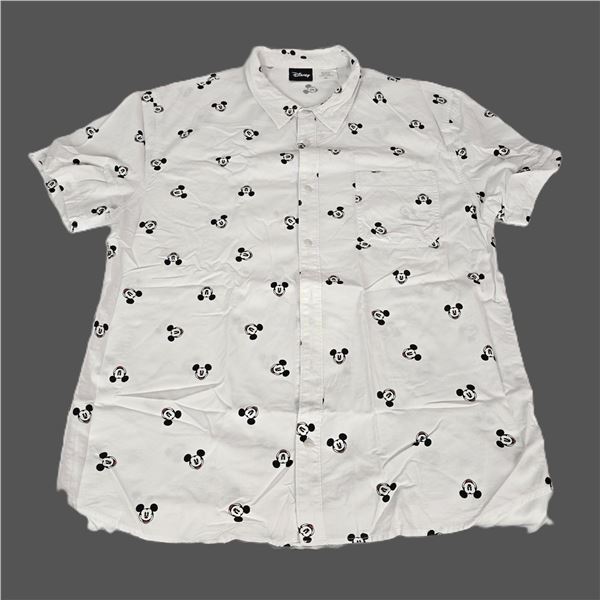 A White Button Up Mickey Shirt.