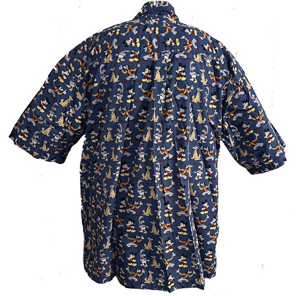 A Blue Button-Up Character Shirt.