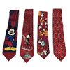 Image 1 : A Set of Four (4) Red Silk Mickey Ties.