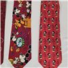 Image 3 : A Set of Four (4) Red Silk Mickey Ties.