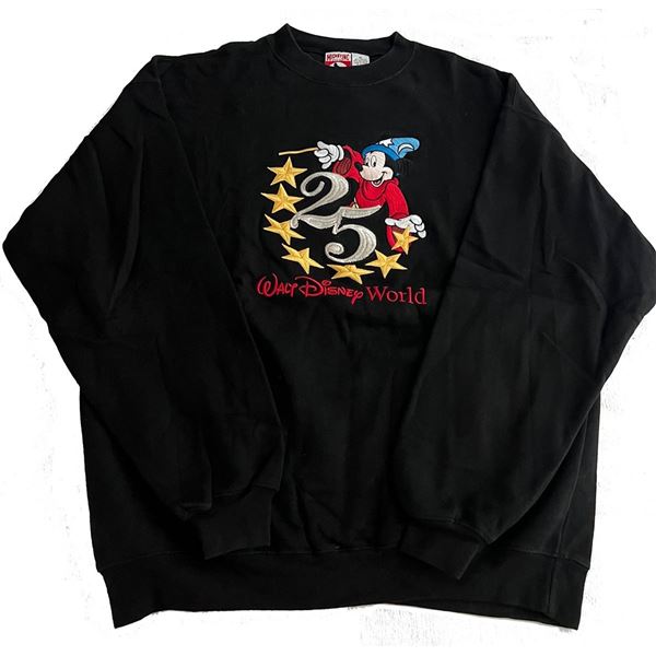 A Walt Disney World 25th Anniversary Embroidered Sweatshirt.