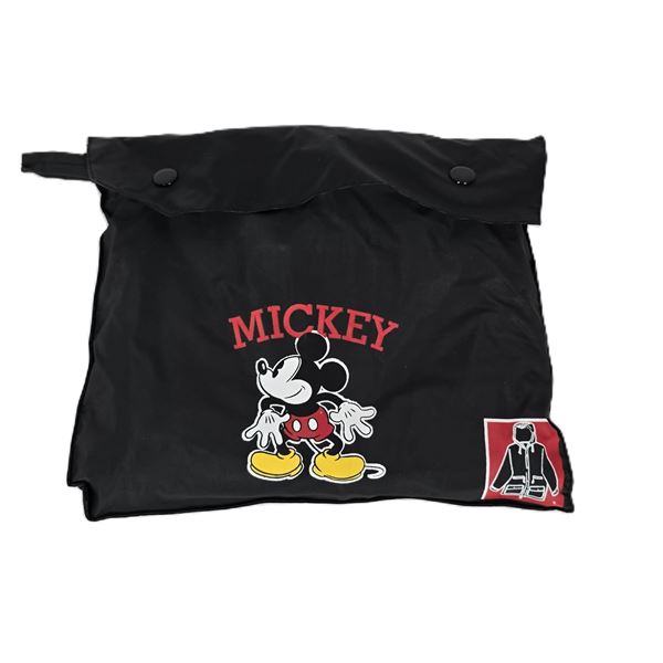 A Black Mickey Mouse Raincoat.