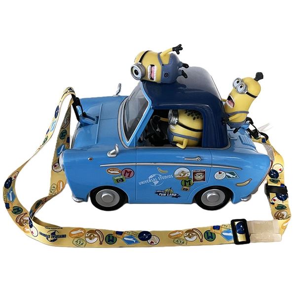 A Despicable Me Blue Car Popcorn Bucket.