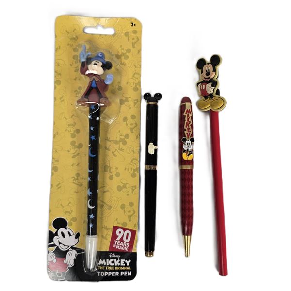 A Set of Four (4) Mickey Mouse Writing Implements.