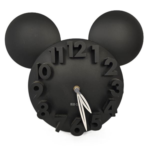 A Mickey Head Icon Clock.