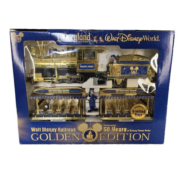 A Vintage Golden Edition Disney Parks Train Set