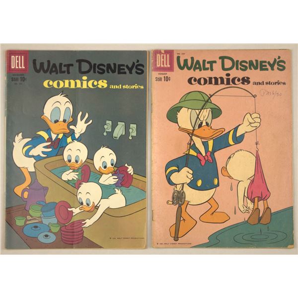 A selection of Dell Walt Disney's Comics and Stories.