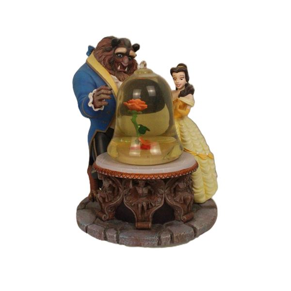 A Beauty And The Beast Enchanted Rose Snow Globe.