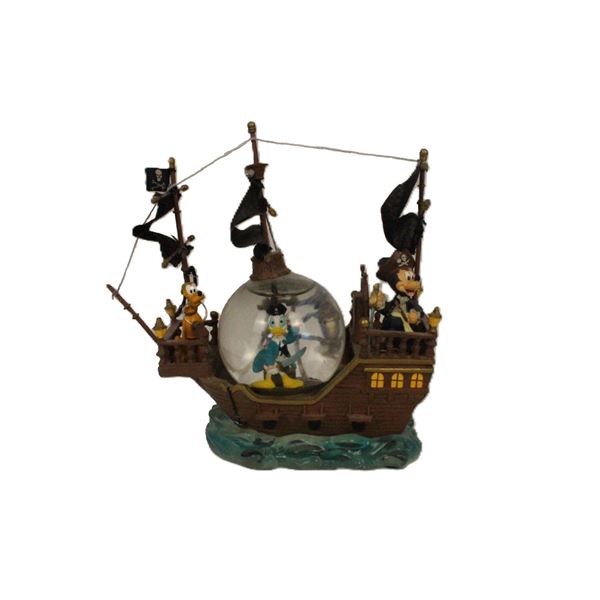 A Pirate Mickey Ship Snow Globe.