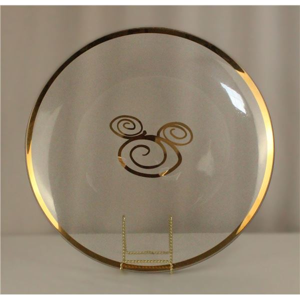 A Large Decorative Gilt Mickey Plate.