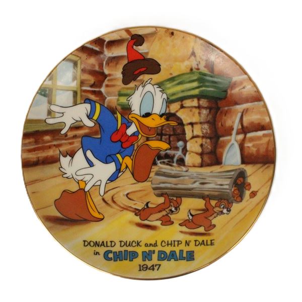A Donald Duck and Chip and Dale Anniversary Plate.