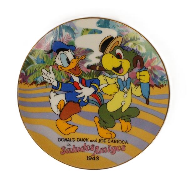 A Donald Duck and Joe Carioca Anniversary Plate