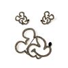 Image 1 : A Pair (2) of Silver-toned Mickey Mouse Swarovski Crystal Earrings and Matching Large Swarovski Crys