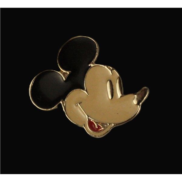An Enamel Mickey Face Brooch.