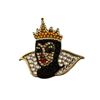 Image 1 : A Rare Evil Queen Pave Swarovski Crystal Brooch