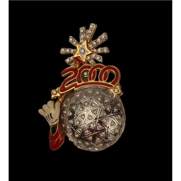 A Millennium Celebration Spaceship Earth Swarovski Crystal Pin