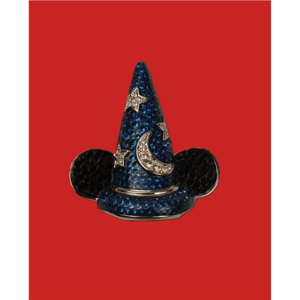 A Sorcerer Mickey Ear hat Swarovski Crystal Pin.