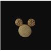 Image 1 : A Pearl and Swarovski Crystal Mickey Head pin.