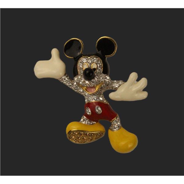 An Arribas Brothers Swarovski Mickey Mouse Pin.
