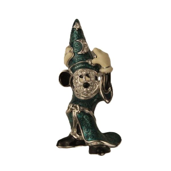 A Blue Sorcerer Mickey Swarovski Crystal Pin.
