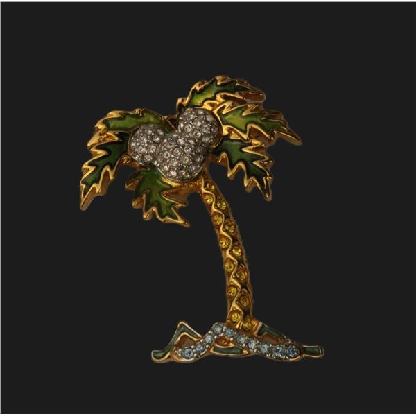 A Disney Crruise Line Swarovski Palm Tree Pin.