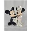 Image 1 : A Mickey and Minnie Mouse Ceramic Wedding Figurine.