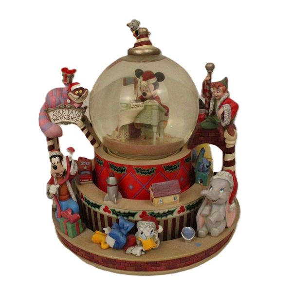 A Limited Edition “Santa's Workshop” Disney Characters Snow Globe.