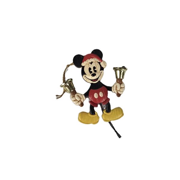 A Bell Ringing Santa Mickey Ornament.