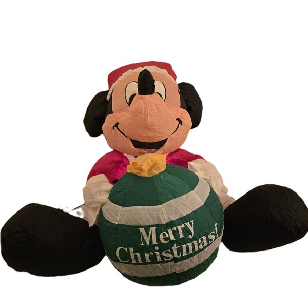 An Inflatible Christmas Mickey.