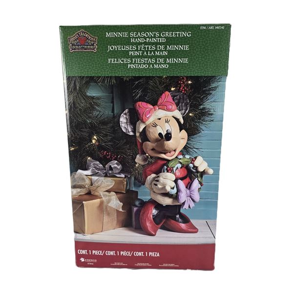 A Jim Shore Giant Minnie Mouse Christmas Figure.