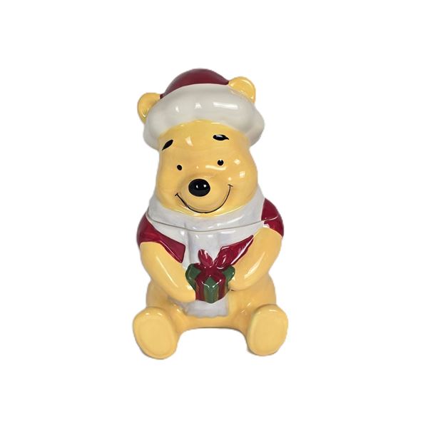 A Winnie the Pooh Christmas Cookie Jar.