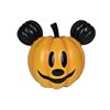 Image 1 : A (Black-Ear) Mickey Mouse Pumpkin Faux Jack-o-lantern.