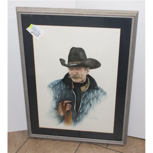 LARGE COWBOY PICTURE “HORSEMAN” BY PETER HEBNER