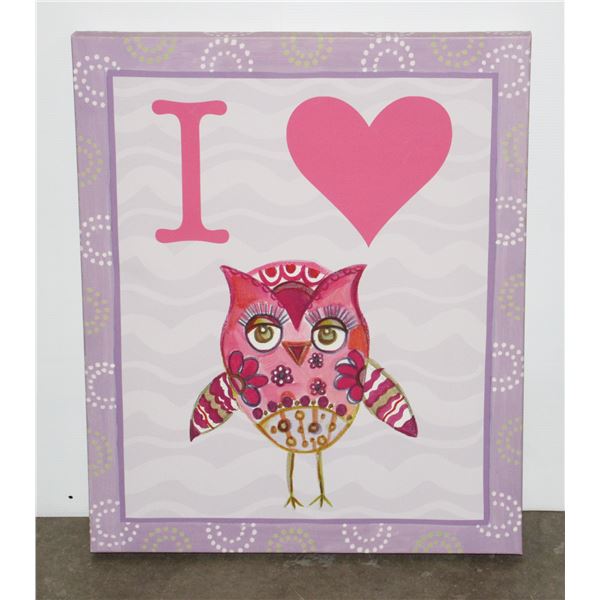 I HEART OWLS WALL DECOR
