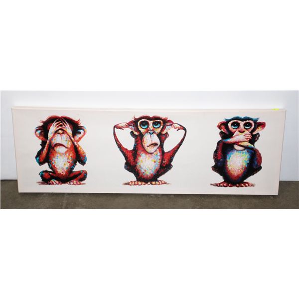 SEE, HEAR, SPEAK MONKEY WALL ART DECOR