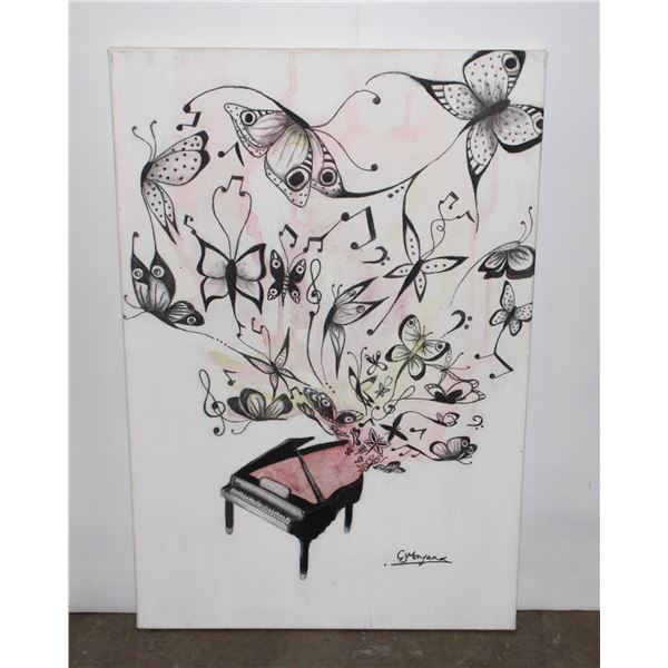 PIANO BUTTERFLIES MUSIC WALL DECOR