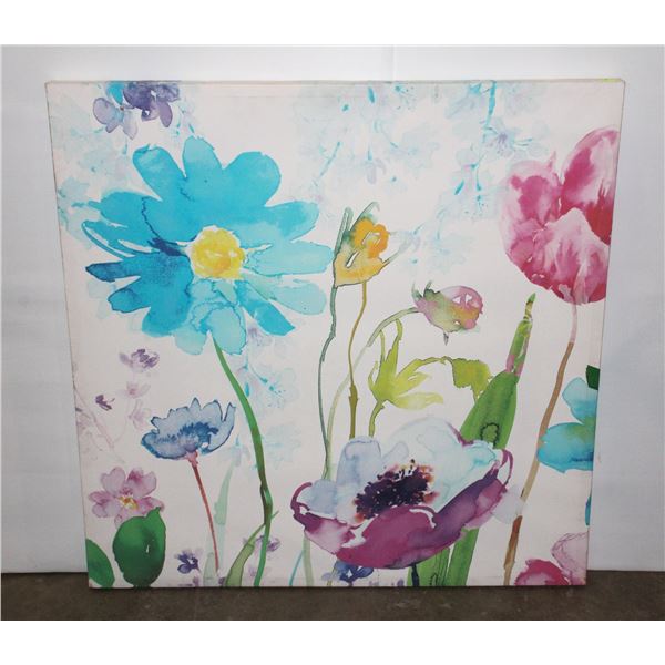 WATERPAINT FLOWERS WALL DECOR