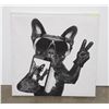 Image 1 : DOG WITH GLASSES WALL ART