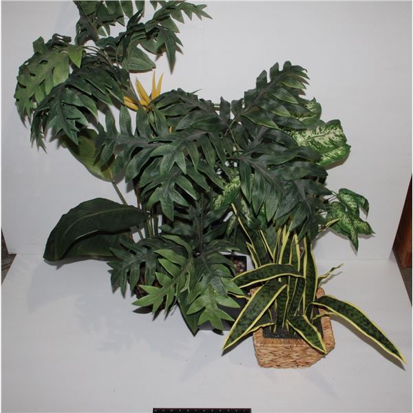 BUNDLE OF ARTIFICIAL PLANTS (47" TALLEST OF BUNDLE)