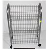 Image 1 : 23" 3 TIER STORAGE CART WITH WHEELS
