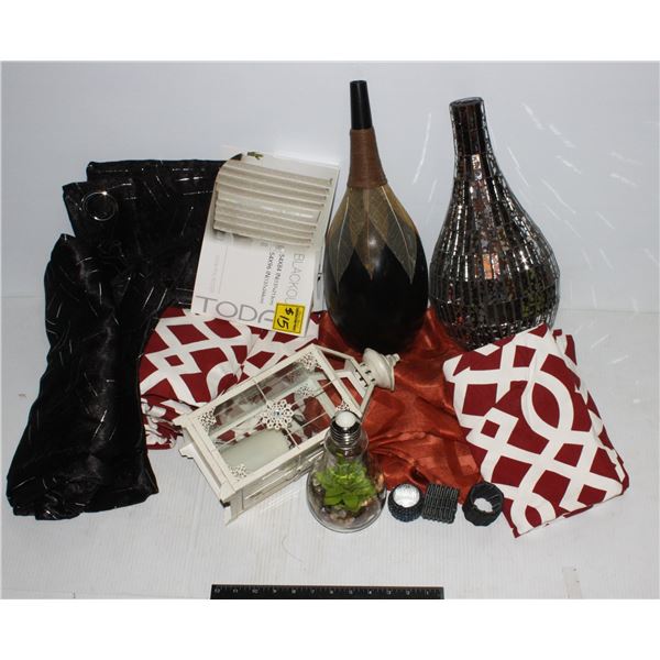 LOT OF CURTAINS & HOME DECOR