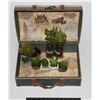 Image 1 : DECORATIVE STORAGE BOX WITH ARTIFICIAL PLANTS