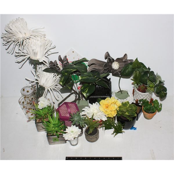 BUNDLE OF ARTIFICIAL PLANTS & MORE