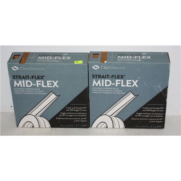 STRAIT-FLEX FLEXIBLE CORNER BEAD, ONE FULL ONE