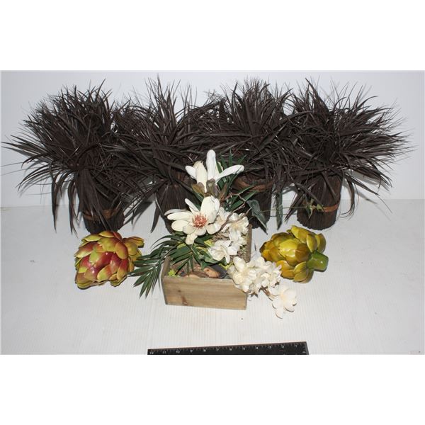 LARGE LOT OF HOME DECOR, FAUX ARTICHOKES, AND MORE