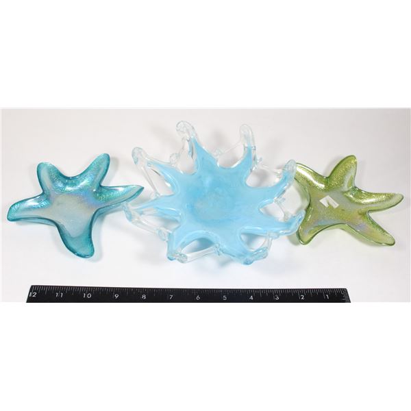 LOT OF GLASS DECOR PIECES