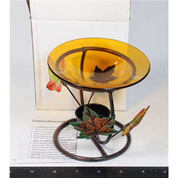 NEW ITEM 14260 MAPLE LEAF THEME CANDLE HOLDER/