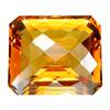 Image 1 : 28.90ct Orange Yellow Citrine Emerald Checker Cut Appraisal Estimate $875 (GEM-14924)