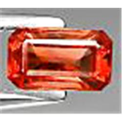 3.98ct Octagon Cut Orange Red Padparadsha Sapphire Appraisal Estimate $1185 (GEM-9682)